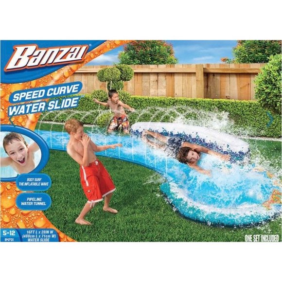 BANZAI SPEED CURVE WATER SLIDE-NIB! - Picture 2 of 6